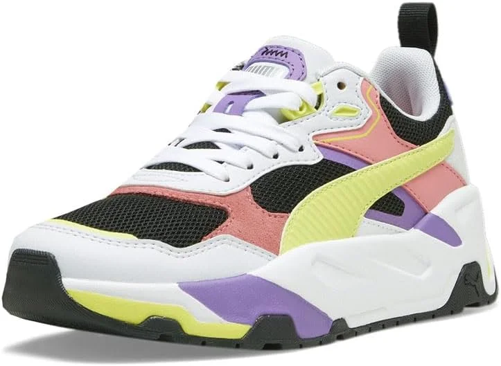 کفش ورزشی دخترانه پوما مدل Trinity بند دار - مشکی، خاکستری، صورتی