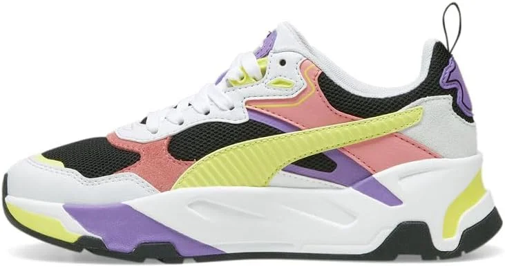 کفش ورزشی دخترانه پوما مدل Trinity بند دار - مشکی، خاکستری، صورتی