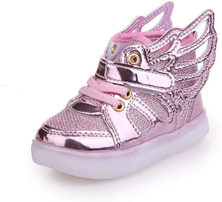 کفش ورزشی فانتزی دخترانه با بال (صورتی)