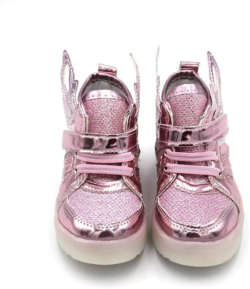 کفش ورزشی فانتزی دخترانه با بال (صورتی)