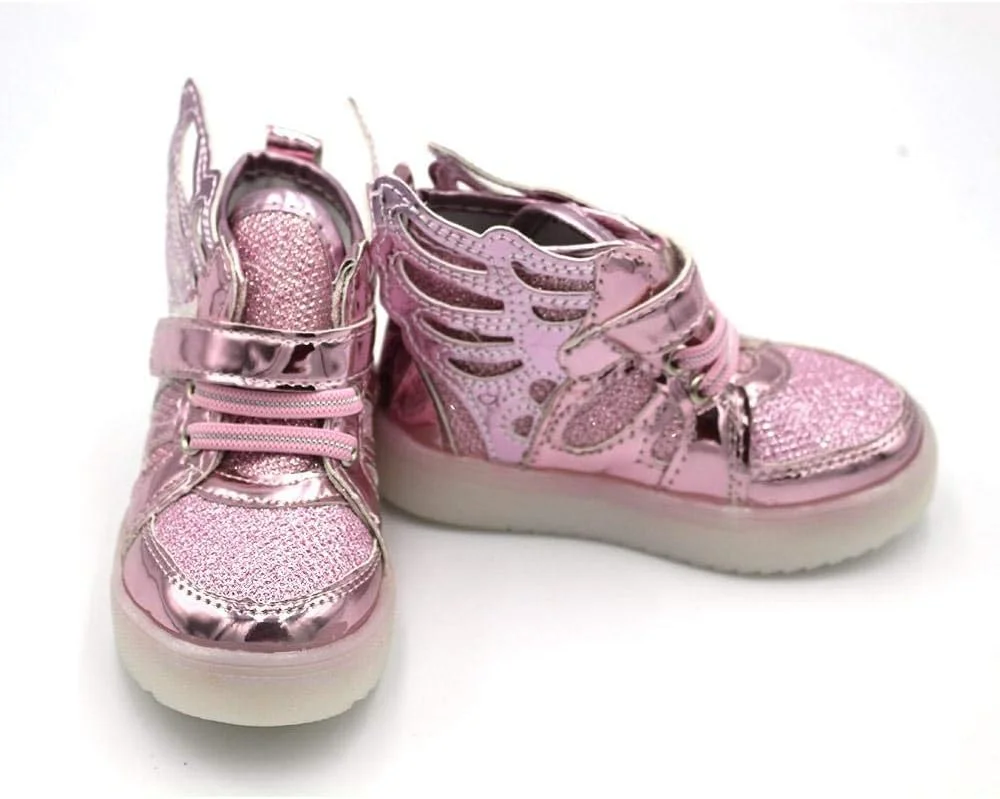 کفش ورزشی فانتزی دخترانه با بال (صورتی)