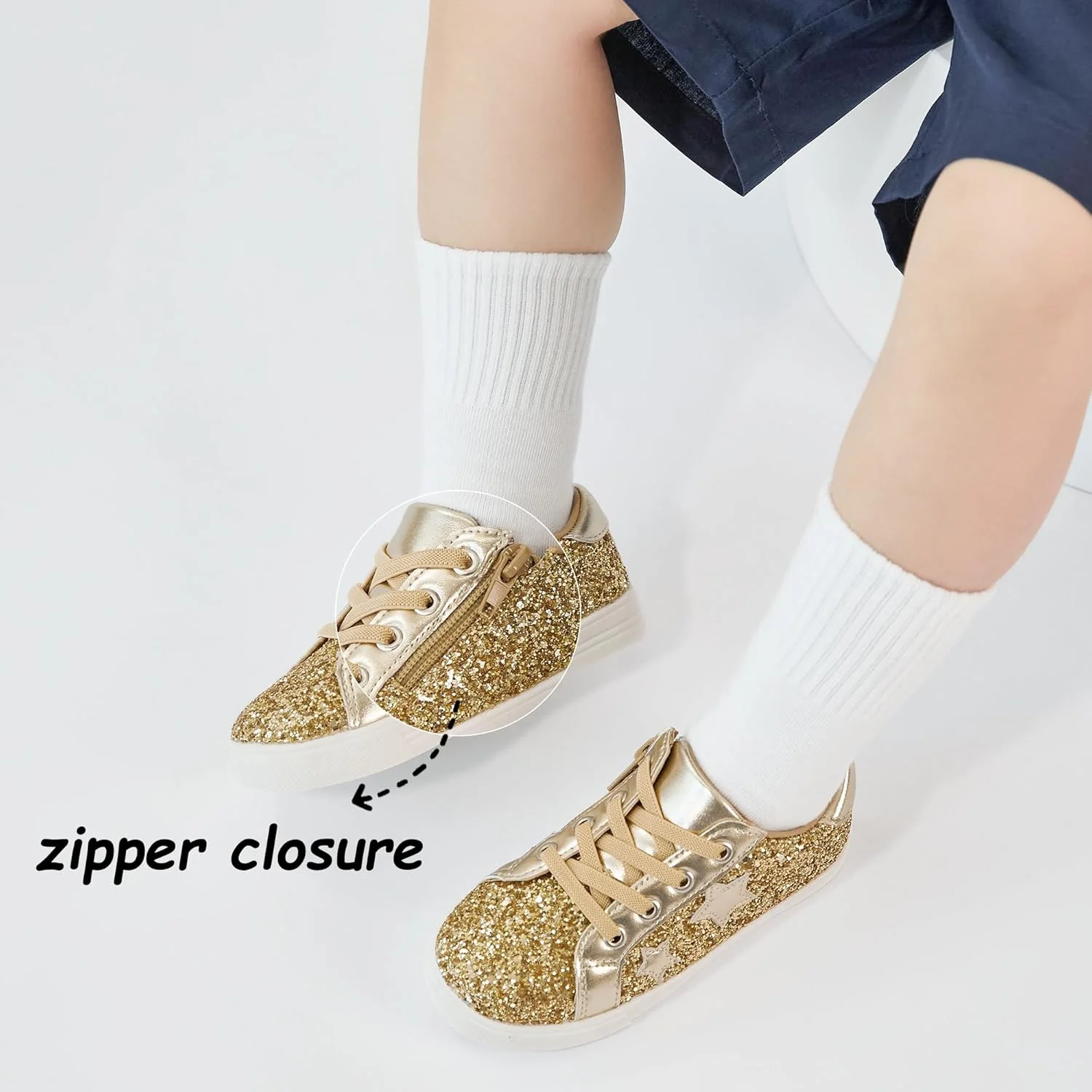 کفش‌های ورزشی دخترانه GINFIVE، کفش‌های اکلیلی دخترانه، کفش‌های اسلیپ‌آن بچگانه