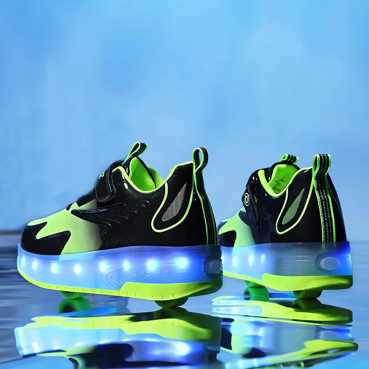 کفش های چرخ دار GIMKOUNN دخترانه، کتانی شارژی USB با چراغ های LED، کفش های اسکیت غلتکی برای هدیه کودکان