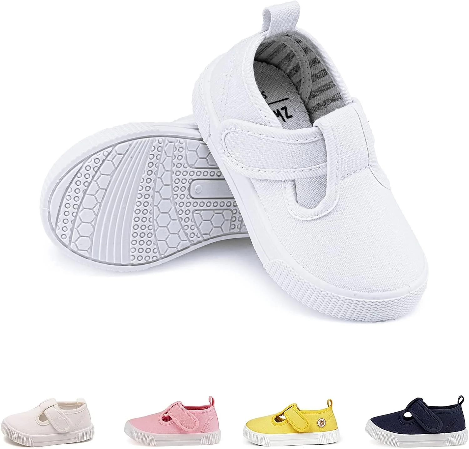 کفش‌های کتانی تی-استرپ بوم برای دختران و پسران نوپا، کفش‌های تخت نخی راحت و کلاسیک مری جین برای کودکان کوچک، کفش‌های پیاده‌روی غیر لغزنده و غیر رسمی