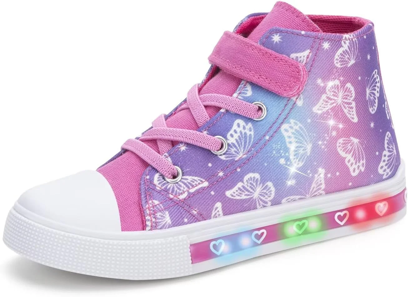 کفش های کتانی پسرانه دخترانه بچه گانه ساق بلند چراغ دار برزنتی یونیسکس کودکانه سبک وزن غیر رسمی