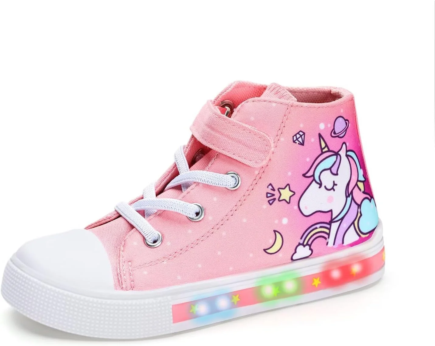 کفش های کتانی پسرانه دخترانه بچه گانه ساق بلند چراغ دار برزنتی یونیسکس کودکانه سبک وزن غیر رسمی