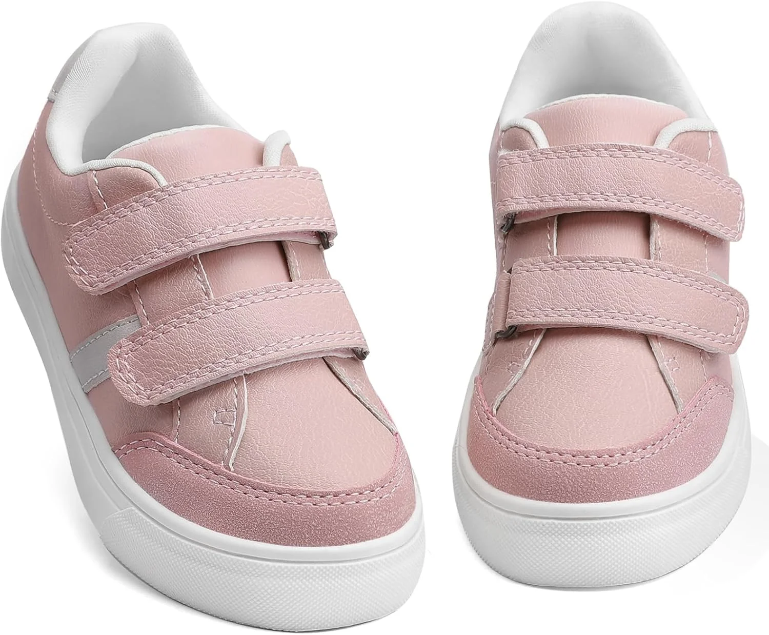 کفش کتانی دخترانه فستونی، چرم مصنوعی، دو چسبی، ضد لغزش، مناسب استفاده روزمره برای کودکان نوپا و بزرگ