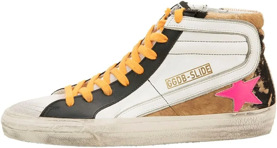 کفش‌های کتانی ساق بلند فشن گلدن گوس پسرانه، کفش‌های اسکیت راحت و غیررسمی، کفش‌های ورزشی پیاده‌روی