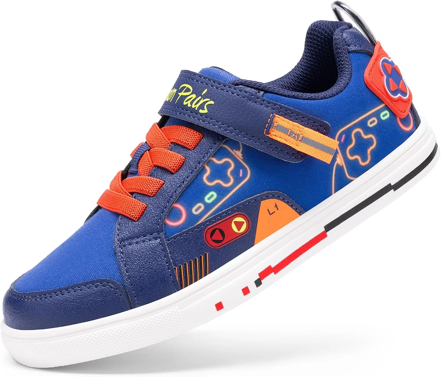 کفش کتانی پسرانه DREAM PAIRS، کفش های بازی کودکانه، طرح کارتونی سرگرم کننده، مناسب پیاده روی غیر لغزنده، دارای چسب ولکرو