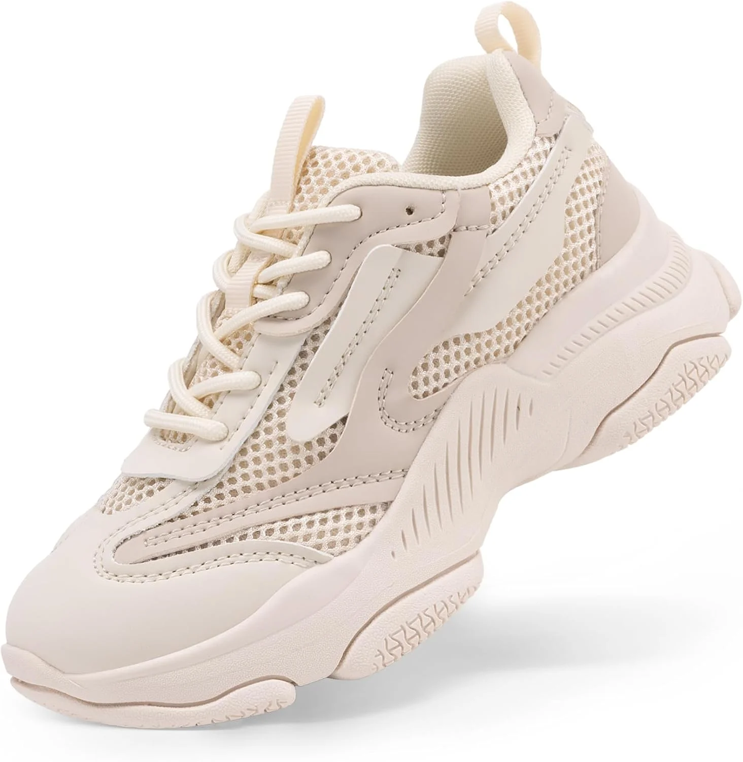 کفش های کتانی دخترانه DREAM PAIRS با زیره ژله ای، بند دار، سبک وزن، مناسب پیاده روی برای دختران و پسران