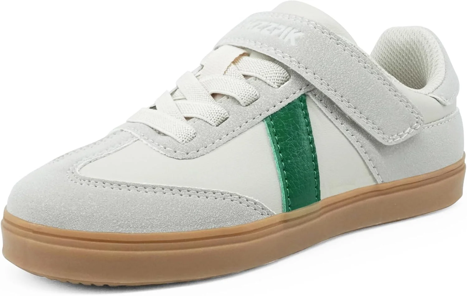 کفش های غیر رسمی پسرانه و دخترانه AMZZPIK، کفش های پیاده روی راحت و بدون پاشنه، کفش های اسکیت بورد برای کودکان کوچک و بزرگ، کفش های کتانی پسرانه بژ، سایز 5 کودک بزرگ