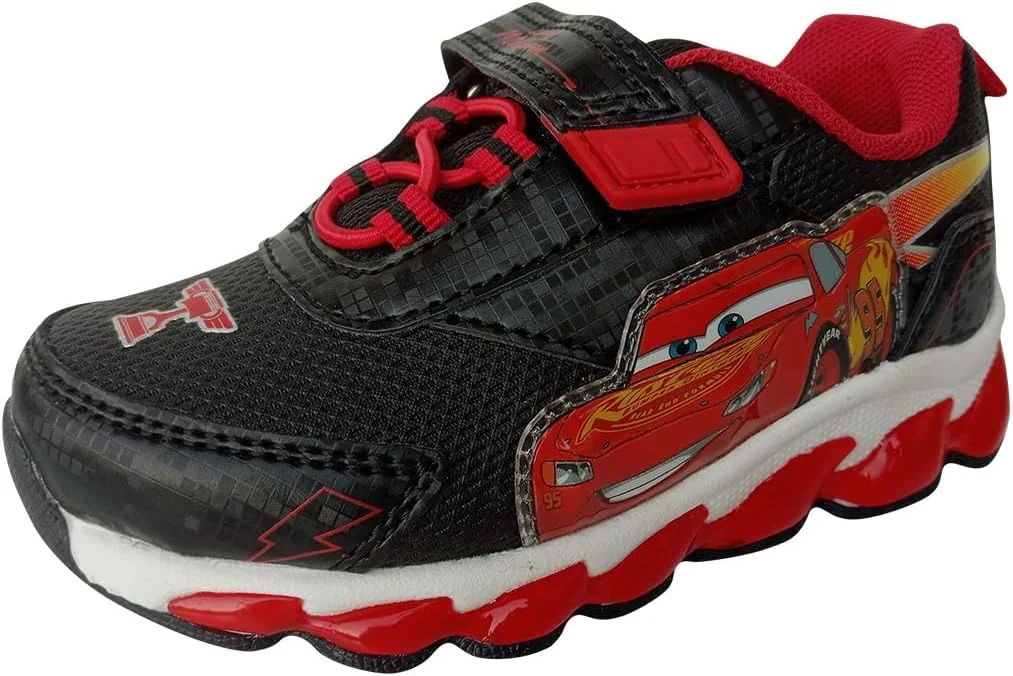 کفش کتانی چراغ دار پسرانه دیزنی طرح لایتنینگ مک کوئین ماشین ها