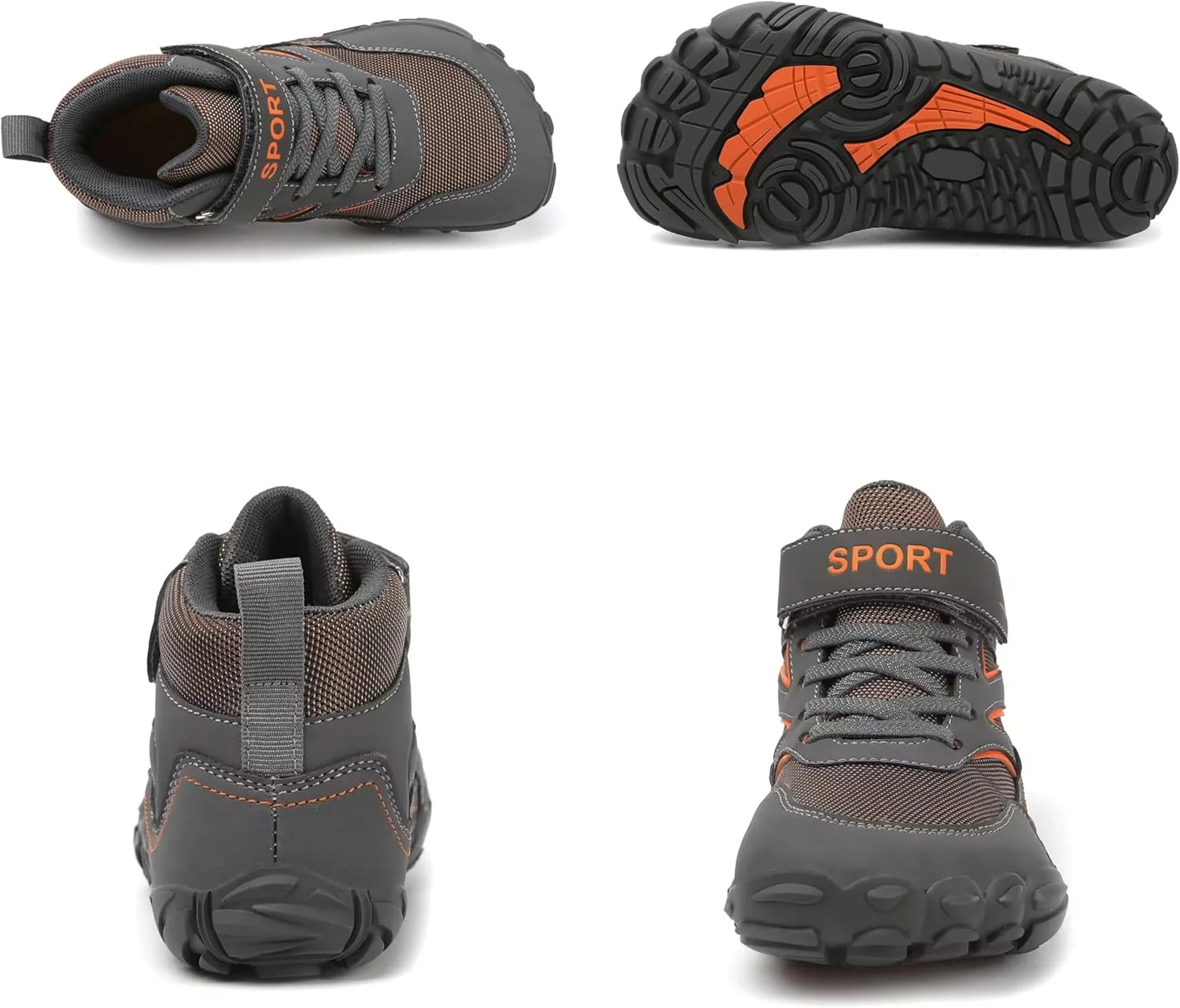 کفش‌های پابرهنه بچگانه Dinint Little/Big Kids، کفش‌های کتانی ساق بلند با پنجه پهن، زیره صفر، مینیمالیستی، سبک وزن و تنفسی برای پیاده‌روی دخترانه و پسرانه