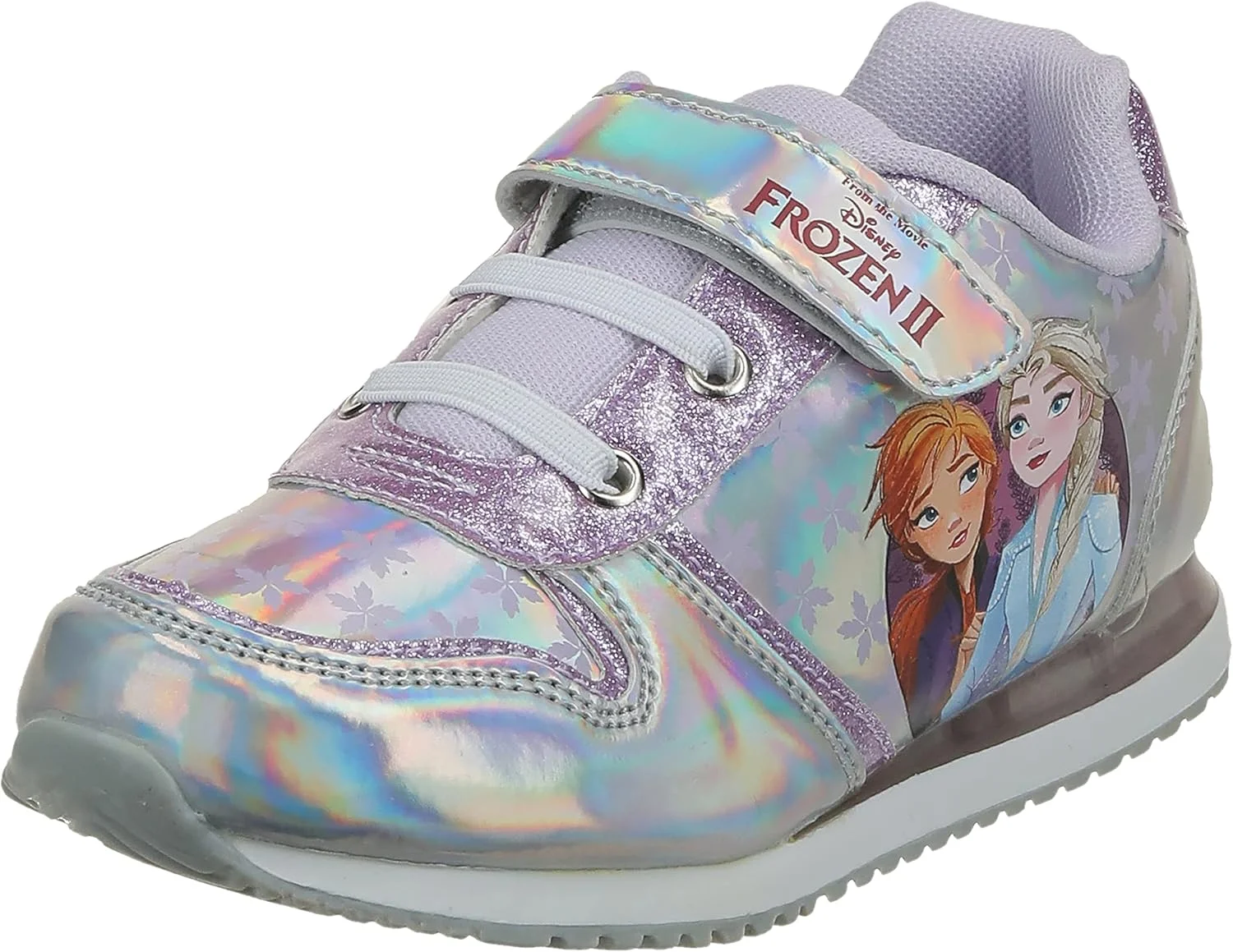 کفش اسنیکرز دخترانه دیزنی فروزن 2، مدل slip-on با چراغ