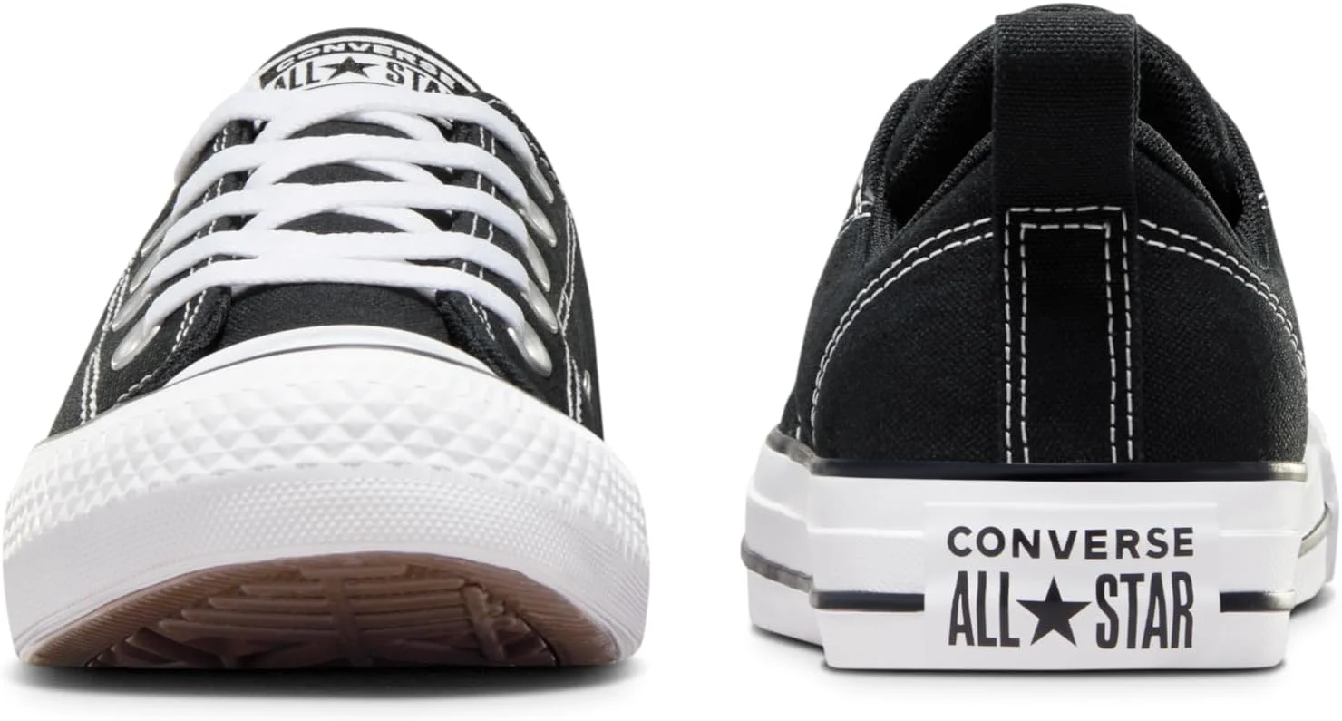 کفش کتانی کانورس بچه گانه مدل Chuck Taylor All Star Malden Low Top، مشکی/مشکی/سفید، سایز 4.5 بچه بزرگ کفش کتانی کانورس بچه گانه مدل Chuck Taylor All Star Malden Low Top، مشکی/مشکی/سفید، سایز 4.5 بچه بزرگ