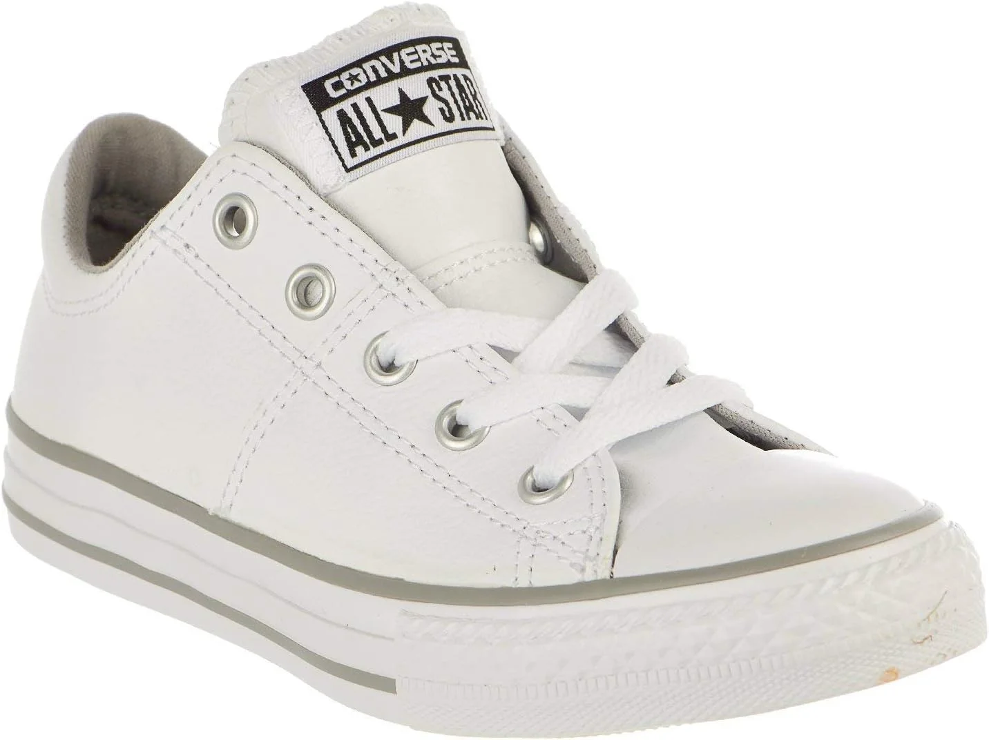 کفش کتانی کانورس پسرانه مدل Chuck Taylor Madison Ox، سفید/سفید/سفید، سایز 5.5 کفش کتانی کانورس پسرانه مدل Chuck Taylor Madison Ox، سفید/سفید/سفید، سایز 5.5