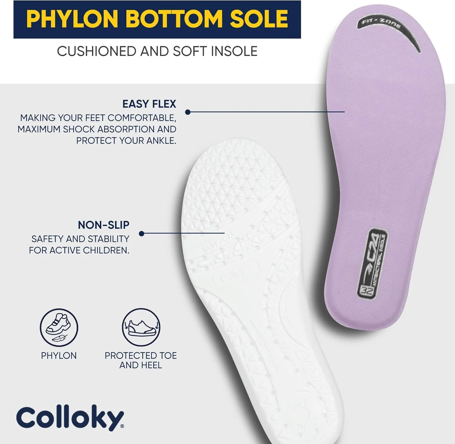 کفش های بچه گانه COLLOKY برای پسران و دختران - کفش های کتانی چسبی، قابل شستشو، کفی نرم و پشتیبانی از قوس پا - کفش های ورزشی بچه گانه، طراحی تنفسی و کفش های کتانی سبک وزن برای کودکان کوچک (C3) کفش های بچه گانه COLLOKY برای پسران و دختران - کفش های کتانی چسبی، قابل شستشو، کفی نرم و پشتیبانی از قوس پا - کفش های ورزشی بچه گانه، طراحی تنفسی و کفش های کتانی سبک وزن برای کودکان کوچک (C3)