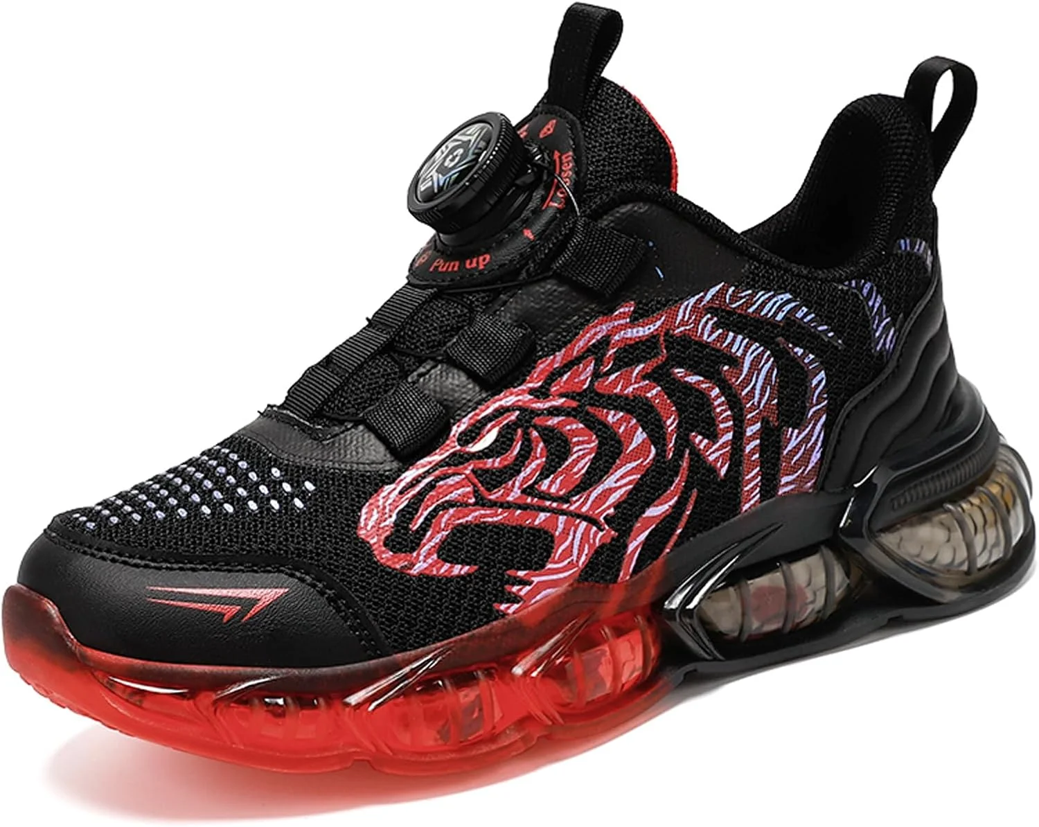 کفش ورزشی بچگانه، کفش دویدن، کفش ورزشی پسرانه مد روز، طرح ببری، کفش ورزشی، راحت، تنفس پذیر، سبک وزن، ورزش های فضای باز، کفش های اوقات فراغت، کفش های مخصوص دویدن، سایز 28-39