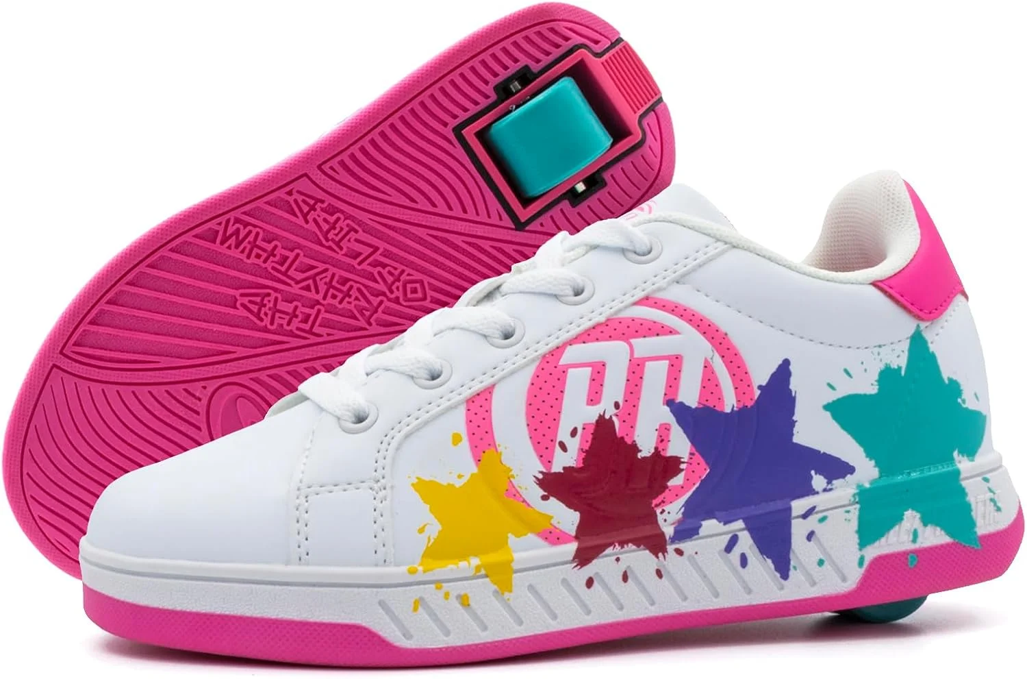 کفش‌های چرخ‌دار BREEZY ROLLERS برای کودکان، کفش‌های اسکیت غلتکی بچه‌گانه، تبدیل کفش‌های خیابانی کودکان به اسکیت غلتکی در چند ثانیه، سیستم کلیکی ثبت شده، کتانی چرخ‌دار برای دختران و پسران