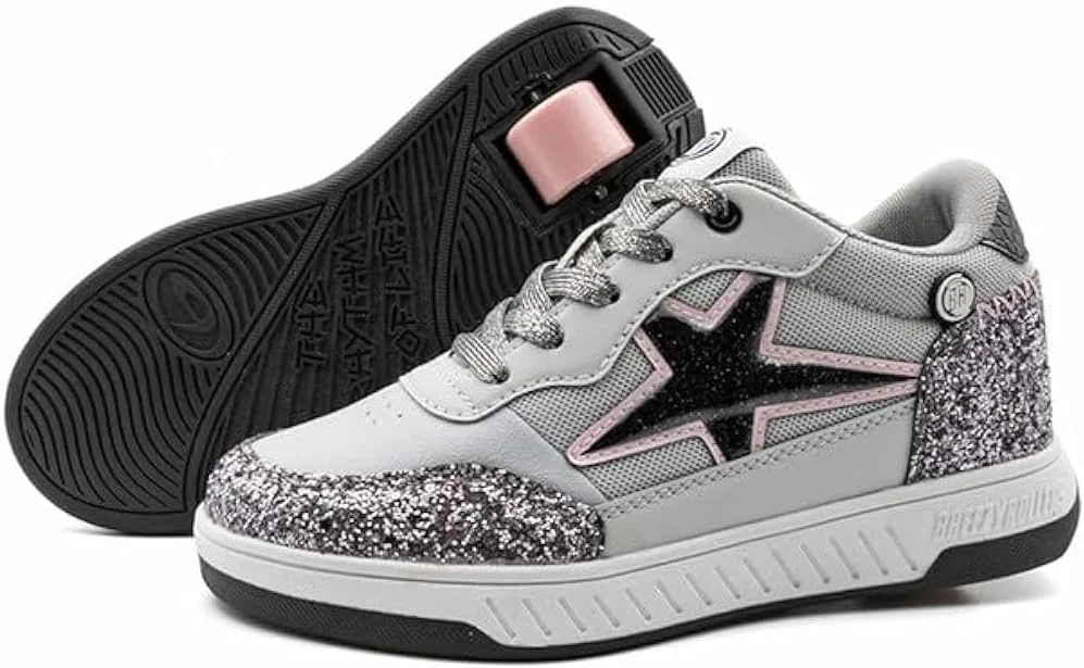 کفش های چرخدار BREEZY ROLLERS برای کودکان، کفش های اسکیت غلتکی بچه گانه، تبدیل کفش های خیابانی کودکان به اسکیت غلتکی در چند ثانیه، سیستم کلیک ثبت شده، کفش های ورزشی چرخدار برای دختران و پسران