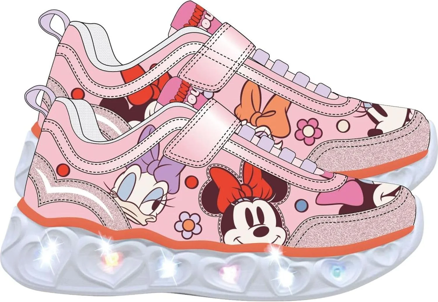 کفش ورزشی چراغ دار دخترانه و پسرانه مینی موس CERDÁ LIFE'S LITTLE MOMENTS، زیره سبک EVA، کفش رسمی و راحت کودکان و نوجوانان، مقاوم