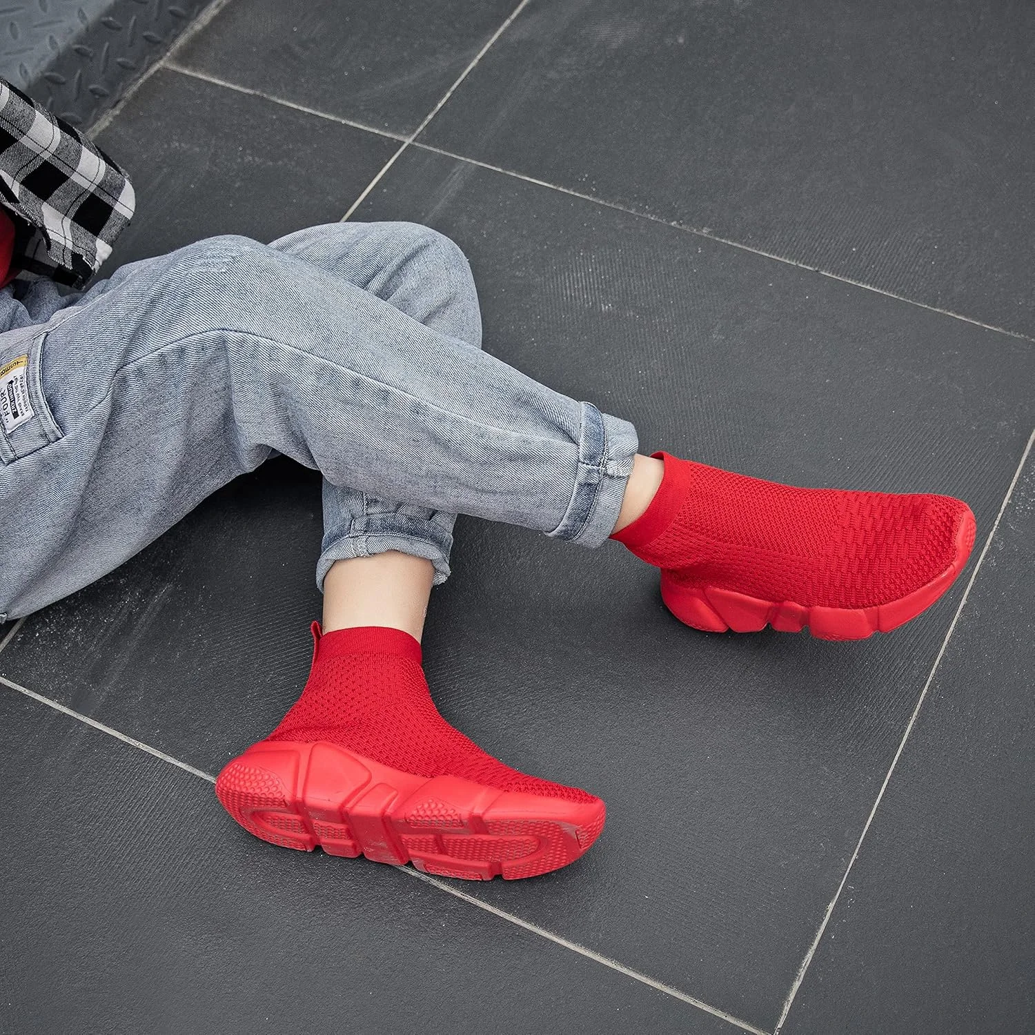 کفشهای ورزشی تنفسی پسرانه دخترانه CHUI، توری سبک وزن، پیادهروی آسان، کفشهای دویدن ورزشی لغزنده غیررسمی (بچه کوچک/بچه بزرگ)، ساق بلند قرمز، سایز 6.5 بچه بزرگ کفشهای ورزشی تنفسی پسرانه دخترانه CHUI، توری سبک وزن، پیادهروی آسان، کفشهای دویدن ورزشی لغزنده غیررسمی (بچه کوچک/بچه بزرگ)، ساق بلند قرمز، سایز 6.5 بچه بزرگ