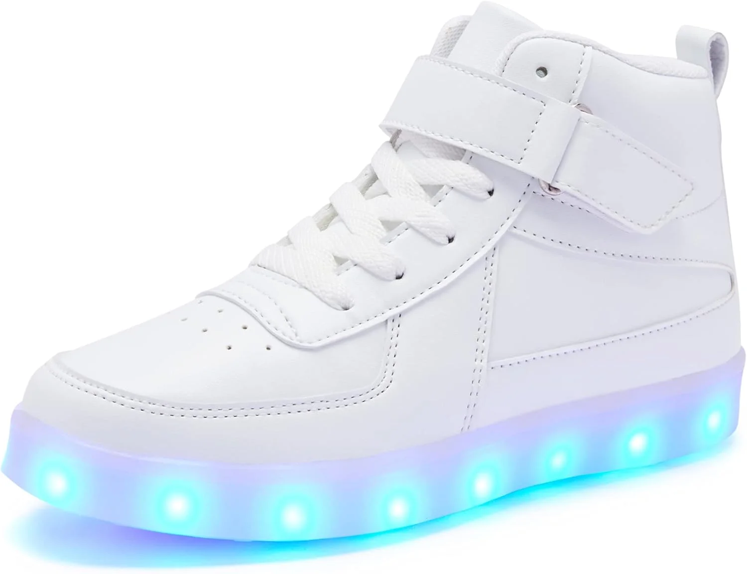 کفش های چراغ دار LED بچگانه Bepoaa با شارژ USB، کفش های کتانی ساق بلند چراغ دار برای پسران و دختران کودکانه، یونیسکس