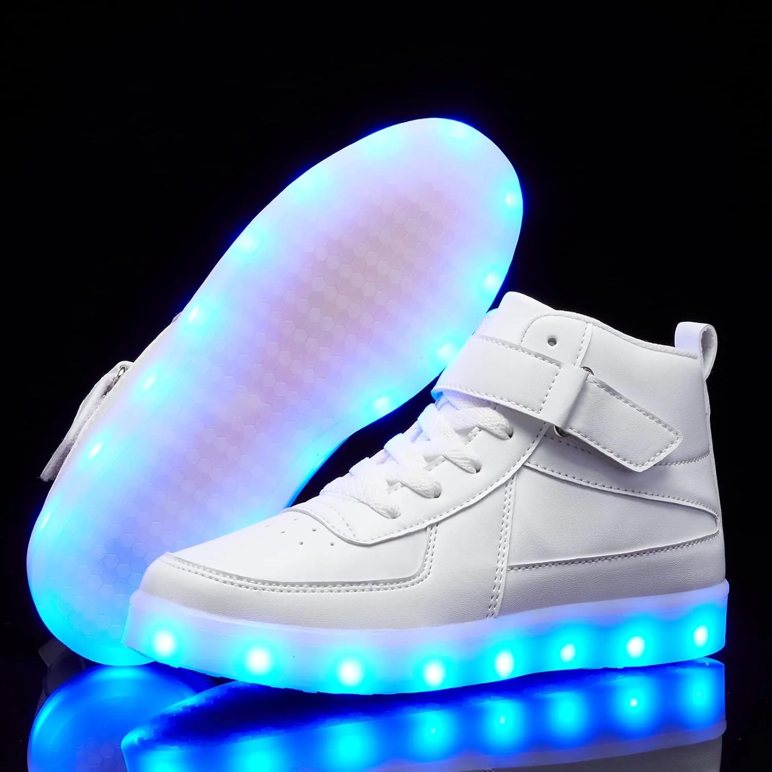 کفش های چراغ دار LED بچگانه Bepoaa، شارژ USB، کفش های کتانی ساق بلند چراغ دار برای پسران و دختران، مناسب کودکان و نوجوانان کفش های چراغ دار LED بچگانه Bepoaa، شارژ USB، کفش های کتانی ساق بلند چراغ دار برای پسران و دختران، مناسب کودکان و نوجوانان