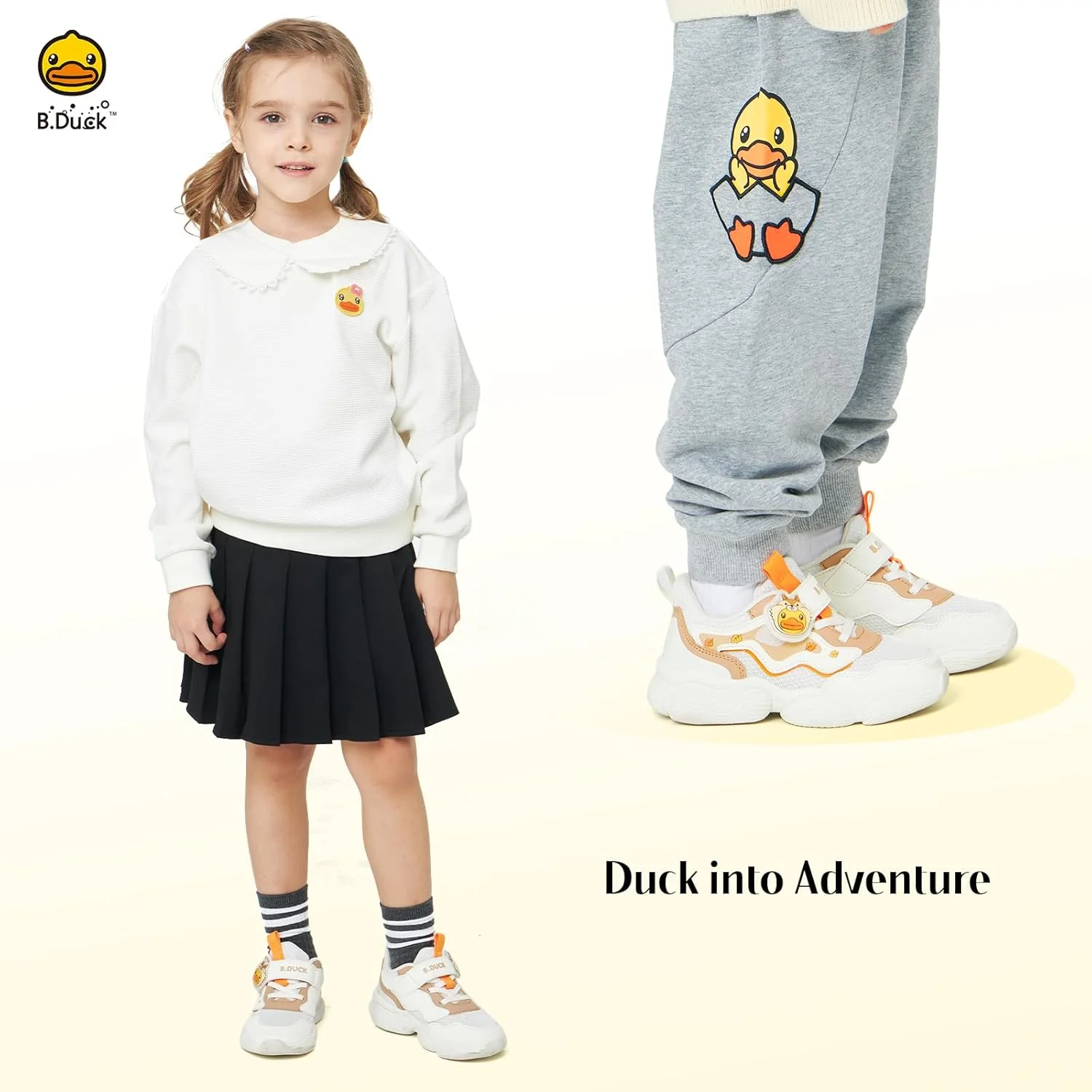 کفش‌های کتانی بچگانه طرح سنجاب کارتونی B.Duck، کفش‌های پابرهنه سبک وزن پسرانه دخترانه ضد لغزش