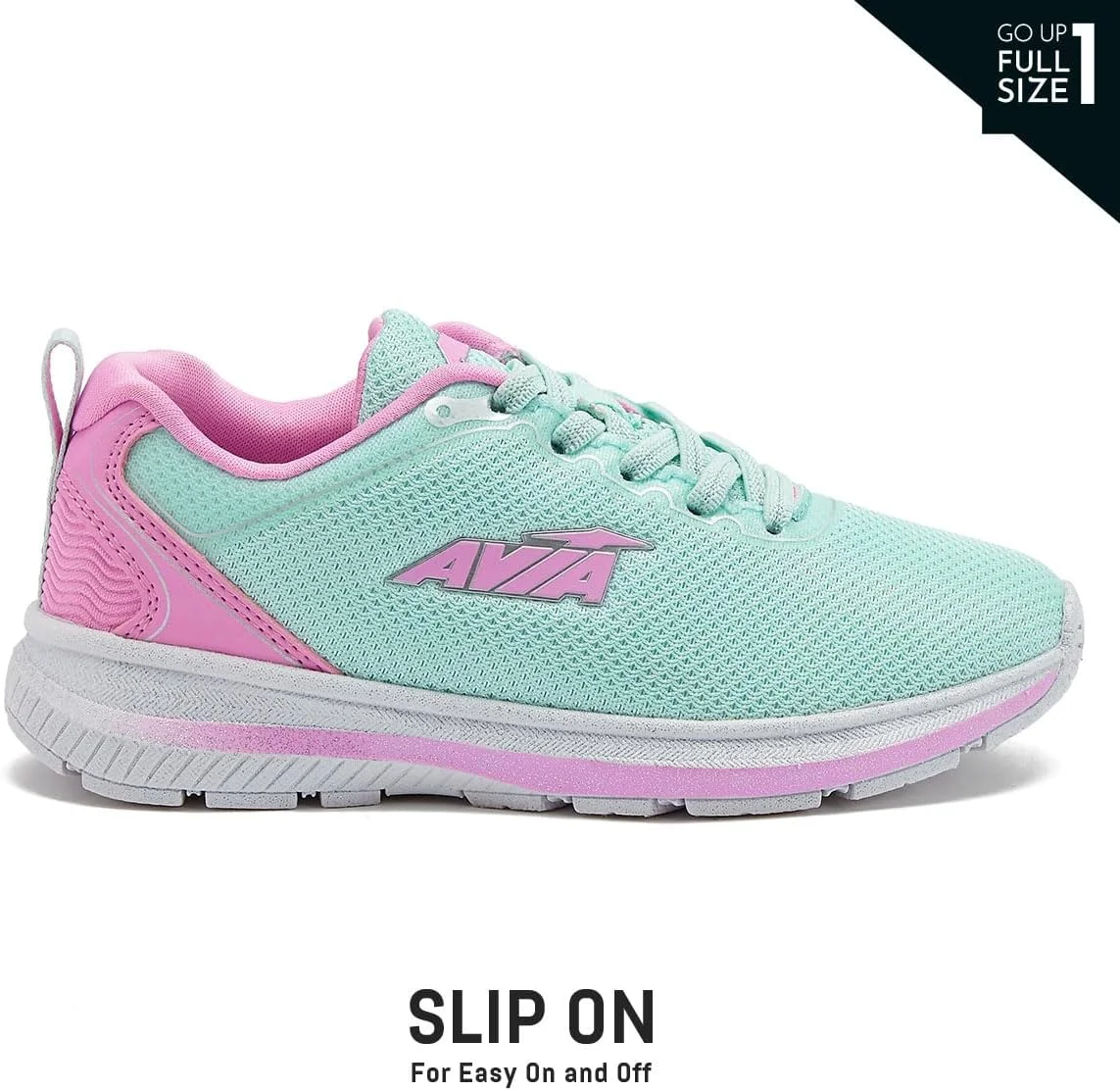 کفش‌های ورزشی دخترانه Avia Avi Factor Slip On - کفش‌های تنیس سبک وزن، ورزشی، دویدن برای دختران - سایزهای 11 تا 6 برای کودکان نوپا، کودکان کوچک و کودکان بزرگ