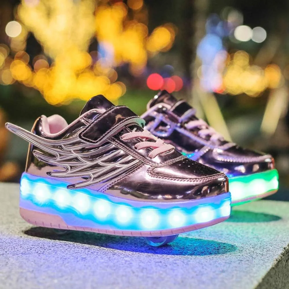 کفش های چرخ دار LED کودکانه Risea، مناسب اسکیت، ورزش های چندگانه، دویدن، پسرانه و دخترانه