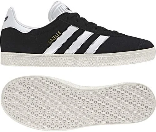 کفش ورزشی پسرانه آدیداس اورجینال مدل Gazelle C، مشکی/سفید/طلایی متالیک، سایز 11.5 متوسط ​​آمریکایی کودک کوچک