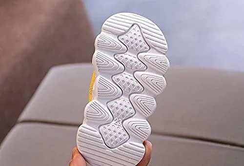 کفش های کتانی چراغ دار تنفسی دخترانه و پسرانه با LED، بافت توری نرم، کفش های سبک وزن و تنفسی مخصوص دویدن کودکان