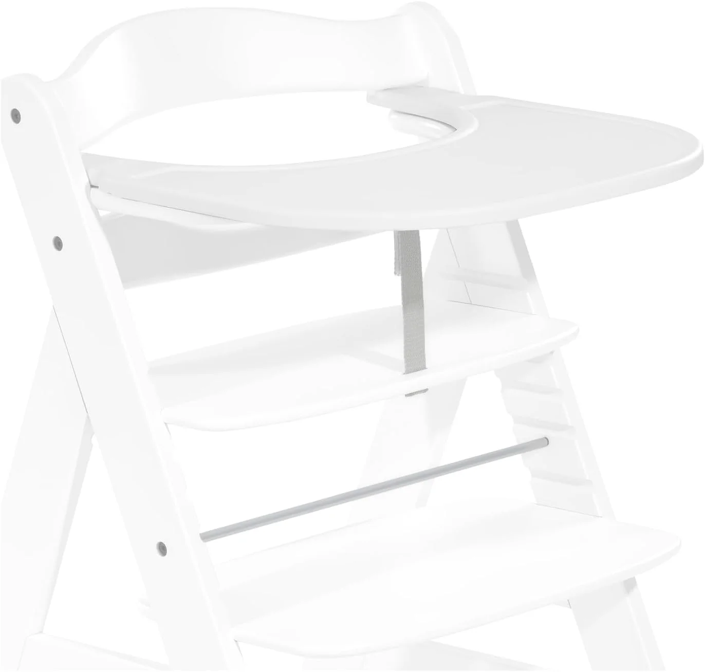 سینی کلیکی هاوک Alpha+، سفید - نصب و جدا سازی در چند ثانیه، سینی بزرگ پلاستیکی صندلی غذاخوری، تمیز کردن آسان