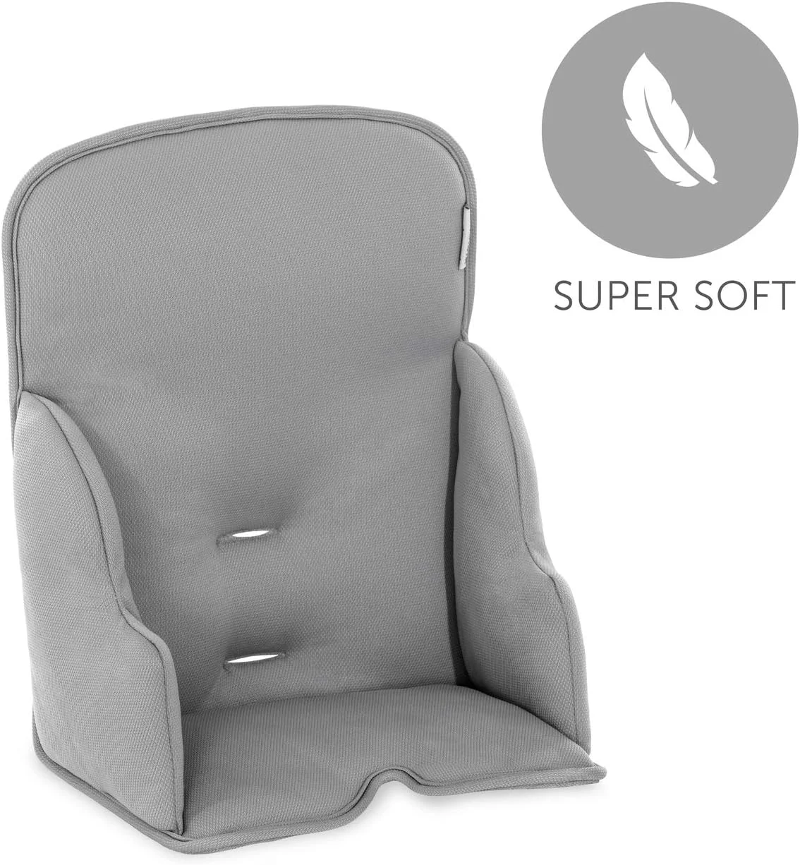 بالشتک صندلی Hauck Alpha Cosy، خاکستری کشسان - کاهش دهنده صندلی برای صندلی بلند چوبی Alpha+، پد صندلی حمایتی برای کودکان نوپا 6 ماهه و بالاتر، پارچه نرم، قابل شستشو در ماشین لباسشویی، ضد لغزش