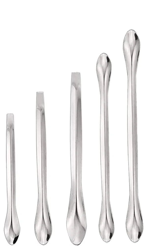 ست 5 عددی کاردک آزمایشگاهی استیل ضد زنگ سنگین، میکرو اسکوپ، کاردک مخلوط کننده معرف آزمایشگاهی، قاشق نمونه برداری بلند برای آزمایشگاه شیمی، زیست شناسی، آموزش ست 5 عددی کاردک آزمایشگاهی استیل ضد زنگ سنگین، میکرو اسکوپ، کاردک مخلوط کننده معرف آزمایشگاهی، قاشق نمونه برداری بلند برای آزمایشگاه شیمی، زیست شناسی، آموزش