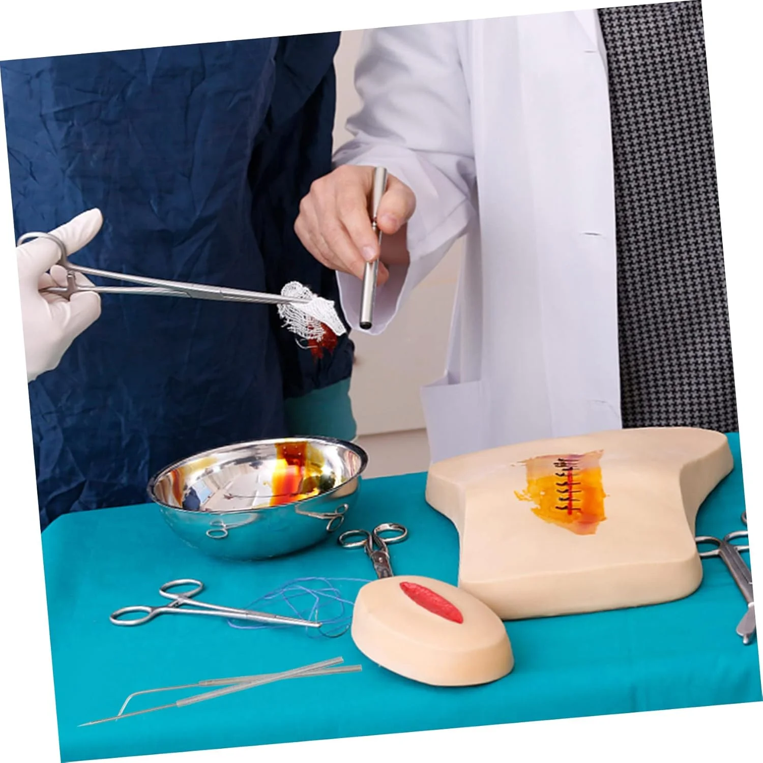 تجهیزات آزمایشگاهی بیولوژی 2 عددی، لوازم نمونه برداری دامپزشکی، ابزار پروب با ابزار خم کننده تجربی انتهایی، سوزن خمیده، تلقیح نقره ای، میکرو مستقیم عملی، دستگاه ها