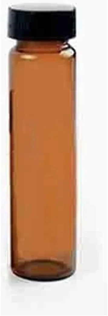 تجهیزات آزمایشگاهی 10 عدد/20 عدد بطری نمونه درب پیچ دار بوروسیلیکات پایین شفاف قهوه ای 3ml-50ml با پد داخلی PE ضد نشت (50ml قهوه ای 10 عدد)