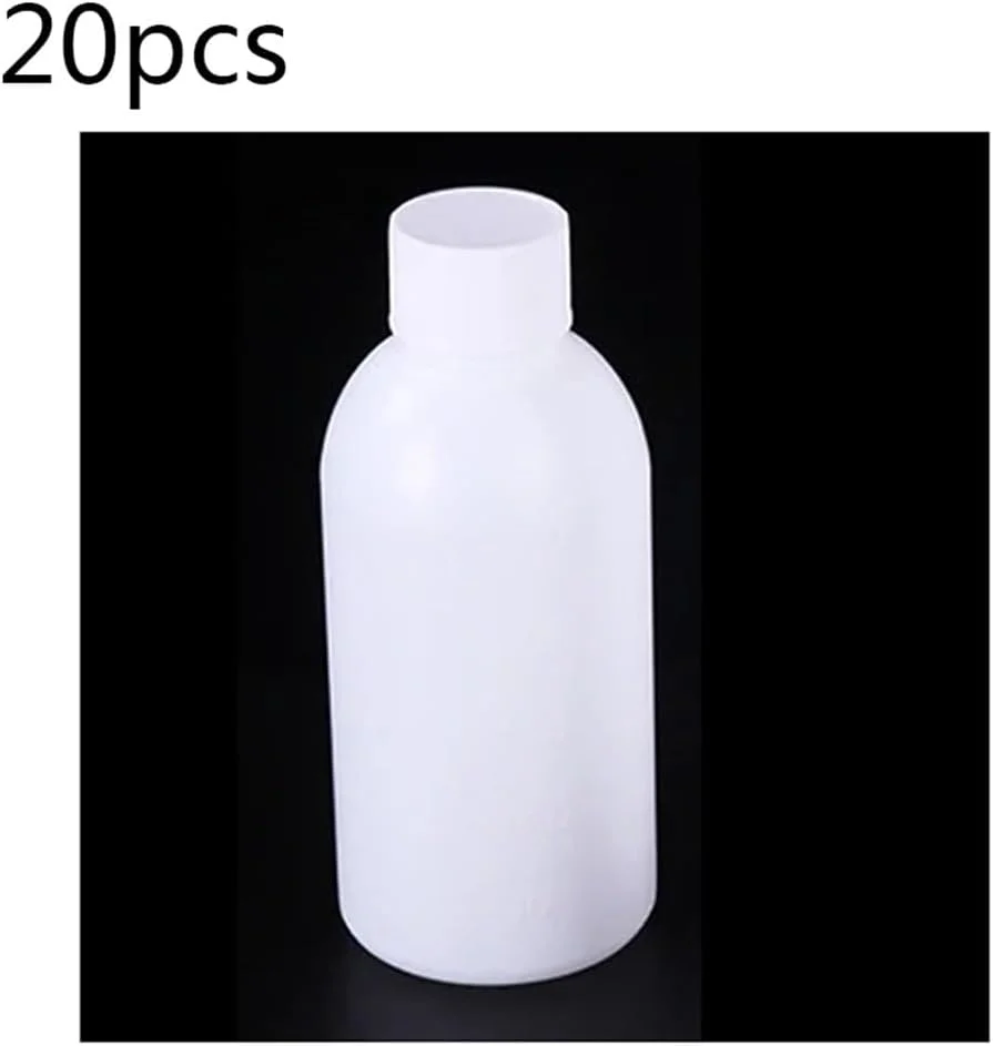 تجهیزات آزمایشگاهی: بطری پلاستیکی دهان باریک 50-100 میلی لیتری برای معرف و نمونه با درب داخلی (250 میلی لیتر، 20 عدد) تجهیزات آزمایشگاهی: بطری پلاستیکی دهان باریک 50-100 میلی لیتری برای معرف و نمونه با درب داخلی (250 میلی لیتر، 20 عدد)