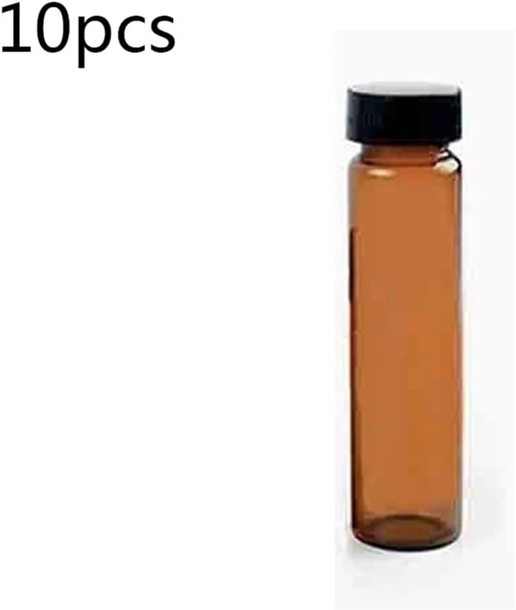 تجهیزات آزمایشگاهی 10 عدد/20 عدد بطری نمونه درب پیچ دار بوروسیلیکات پایین شفاف قهوه ای 3ml-50ml با پد داخلی PE ضد نشت (50ml قهوه ای 10 عدد) تجهیزات آزمایشگاهی 10 عدد/20 عدد بطری نمونه درب پیچ دار بوروسیلیکات پایین شفاف قهوه ای 3ml-50ml با پد داخلی PE ضد نشت (50ml قهوه ای 10 عدد)