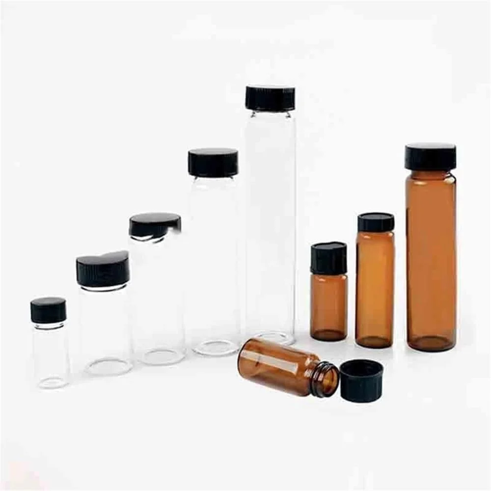 تجهیزات آزمایشگاهی 10 عدد/20 عدد بطری نمونه درب پیچ دار بوروسیلیکات پایین شفاف قهوه ای 3ml-50ml با پد داخلی PE ضد نشت (50ml قهوه ای 10 عدد) تجهیزات آزمایشگاهی 10 عدد/20 عدد بطری نمونه درب پیچ دار بوروسیلیکات پایین شفاف قهوه ای 3ml-50ml با پد داخلی PE ضد نشت (50ml قهوه ای 10 عدد)
