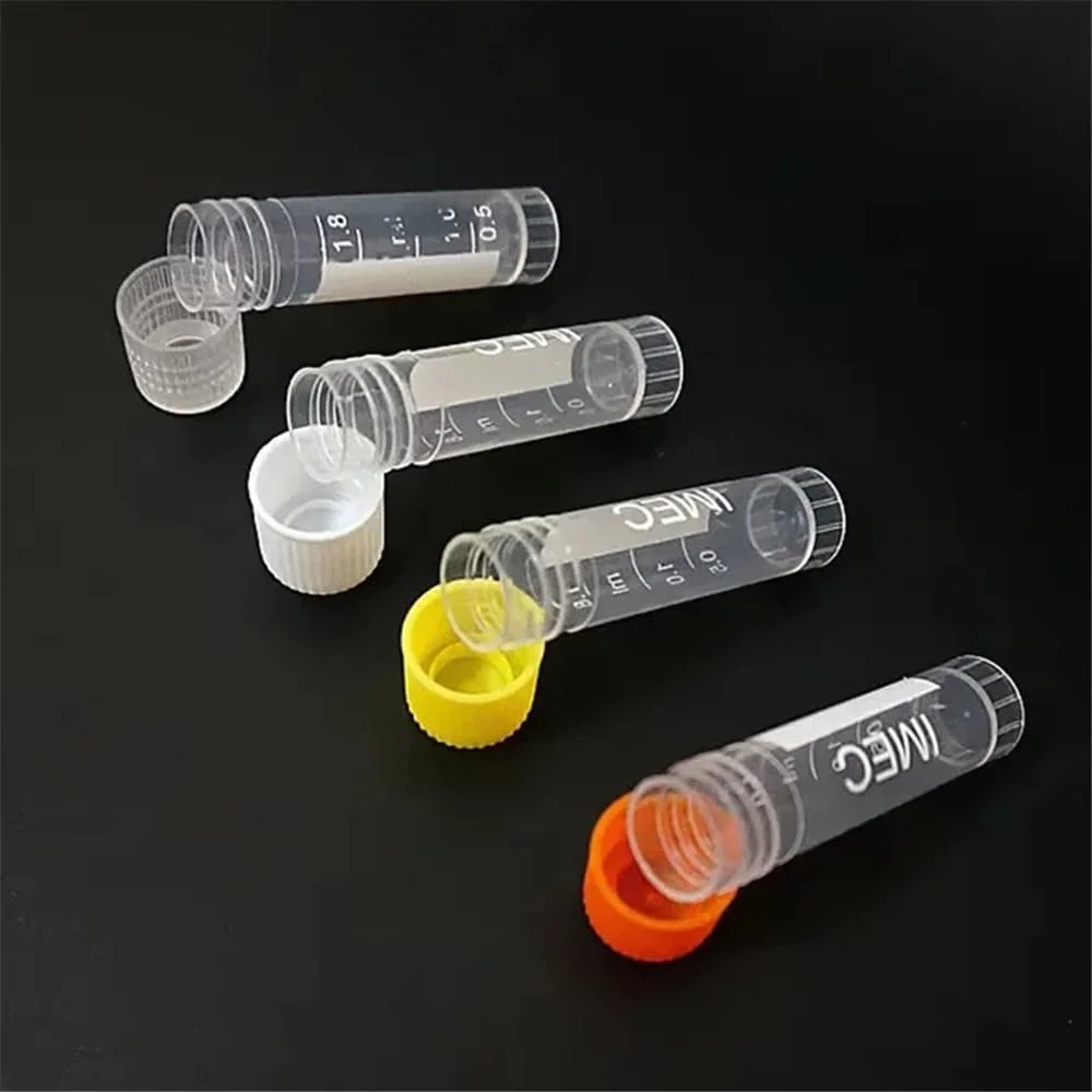 لوازم شیشه ای آزمایشگاهی 50 عدد در بسته لوله پلاستیکی مدرج 1.8 میلی لیتری آزمایشگاهی ویال کرایو با درب رنگی لوازم شیشه ای آزمایشگاهی 50 عدد در بسته لوله پلاستیکی مدرج 1.8 میلی لیتری آزمایشگاهی ویال کرایو با درب رنگی