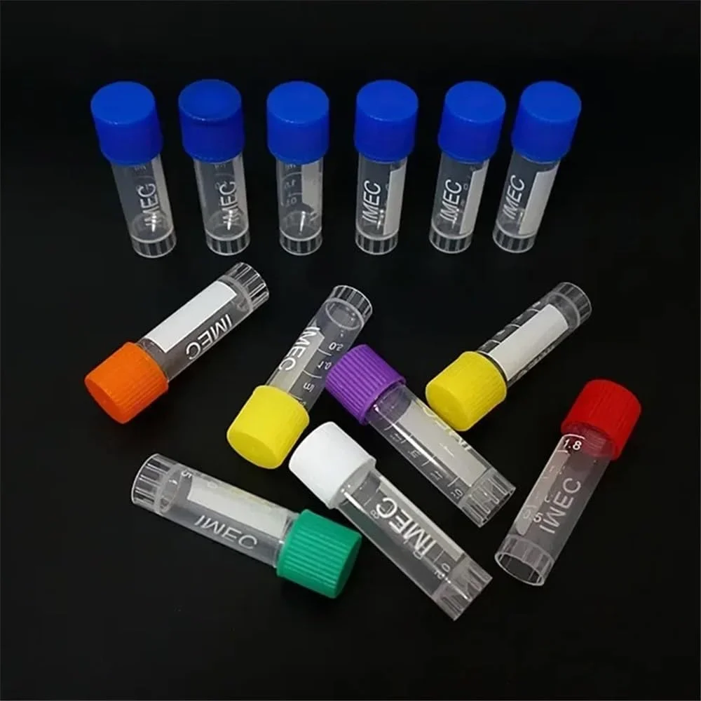 لوازم شیشه ای آزمایشگاهی 50 عدد در بسته لوله پلاستیکی مدرج 1.8 میلی لیتری آزمایشگاهی ویال کرایو با درب رنگی لوازم شیشه ای آزمایشگاهی 50 عدد در بسته لوله پلاستیکی مدرج 1.8 میلی لیتری آزمایشگاهی ویال کرایو با درب رنگی