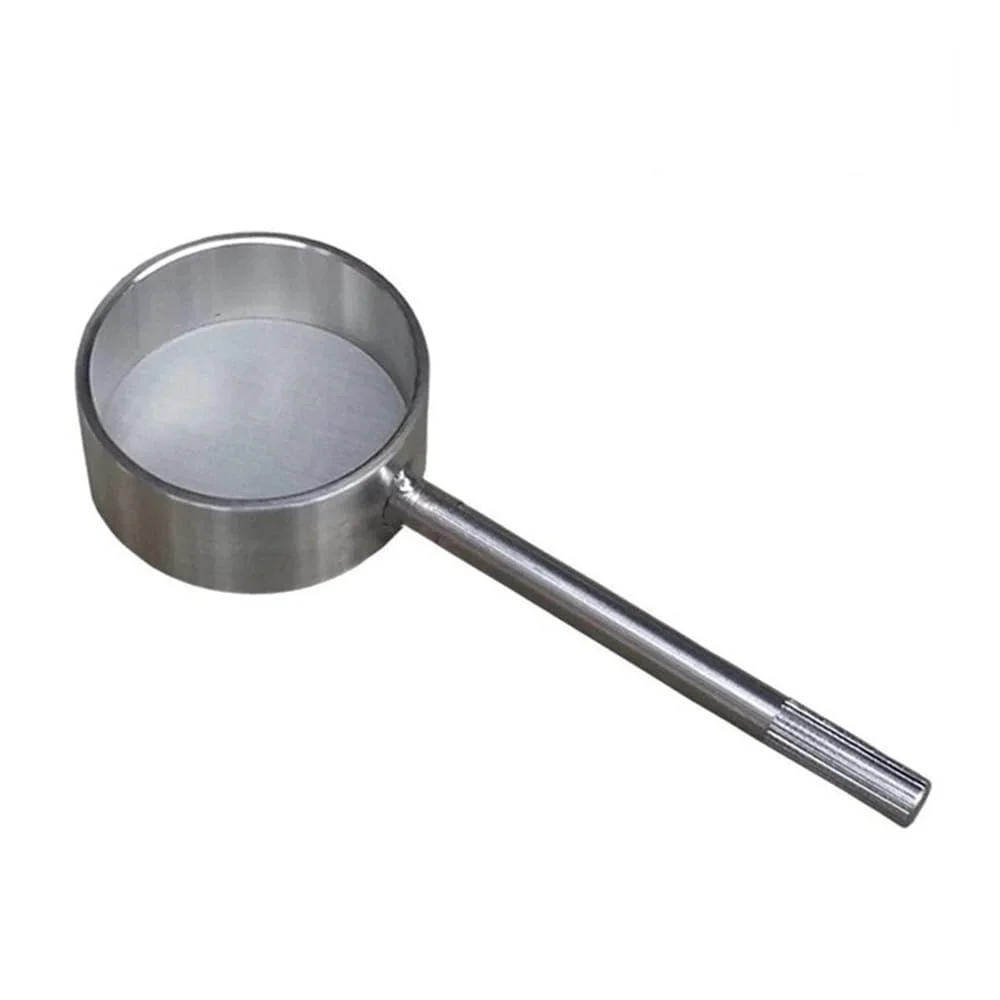 ظروف شیشه ای آزمایشگاهی از جنس استیل ضد زنگ 304 با دسته، فیلتر نمونه 100 مش تا 400 مش (250 مش)