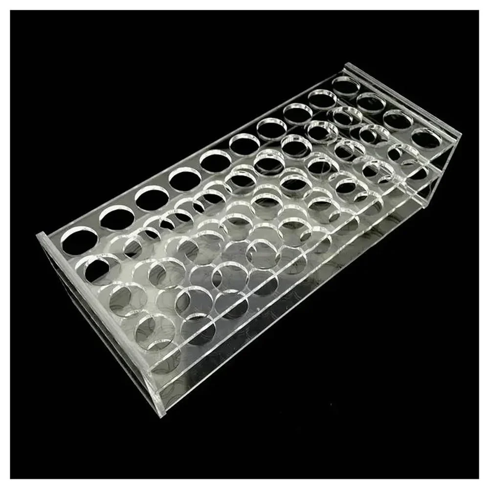 جا لوله ای شیشه ای آزمایشگاهی 1 عددی شفاف با 30، 40، 50 سوراخ، نگهدارنده لوله آزمایش، قفسه نگهداری نمونه های ارگانیک، تجهیزات آزمایشگاهی (13 میلی متر 30 سوراخ)