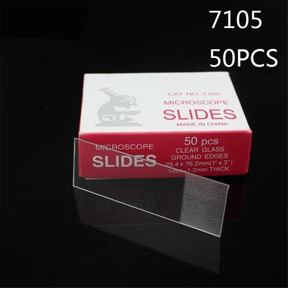 لوازم شیشه ای آزمایشگاهی 50 عددی اسلایدهای میکروسکوپ 7105 شیشه ای لبه های سنگ خورده تجهیزات آزمایشگاهی لوازم شیشه ای آزمایشگاهی 50 عددی اسلایدهای میکروسکوپ 7105 شیشه ای لبه های سنگ خورده تجهیزات آزمایشگاهی