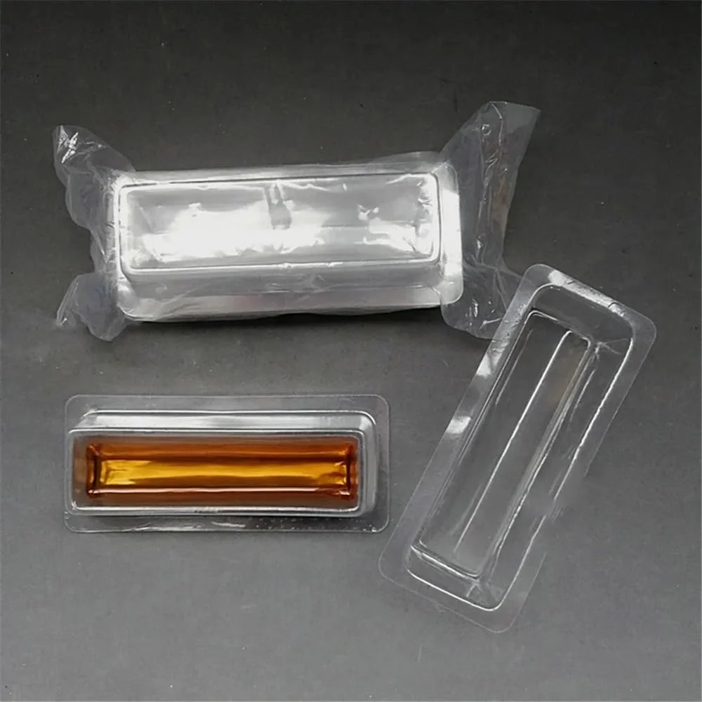 ظروف شیشه ای آزمایشگاهی 20 عدد در بسته 50 میلی لیتری پلاستیکی PE جعبه انتقال مخزن مکش نمونه برای آزمایشگاه پیپت
