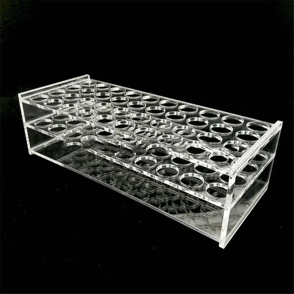 جا لوله ای شیشه ای آزمایشگاهی 1 عددی شفاف با 30، 40، 50 سوراخ، نگهدارنده لوله آزمایش، قفسه نگهداری نمونه های ارگانیک، تجهیزات آزمایشگاهی (13 میلی متر 30 سوراخ)