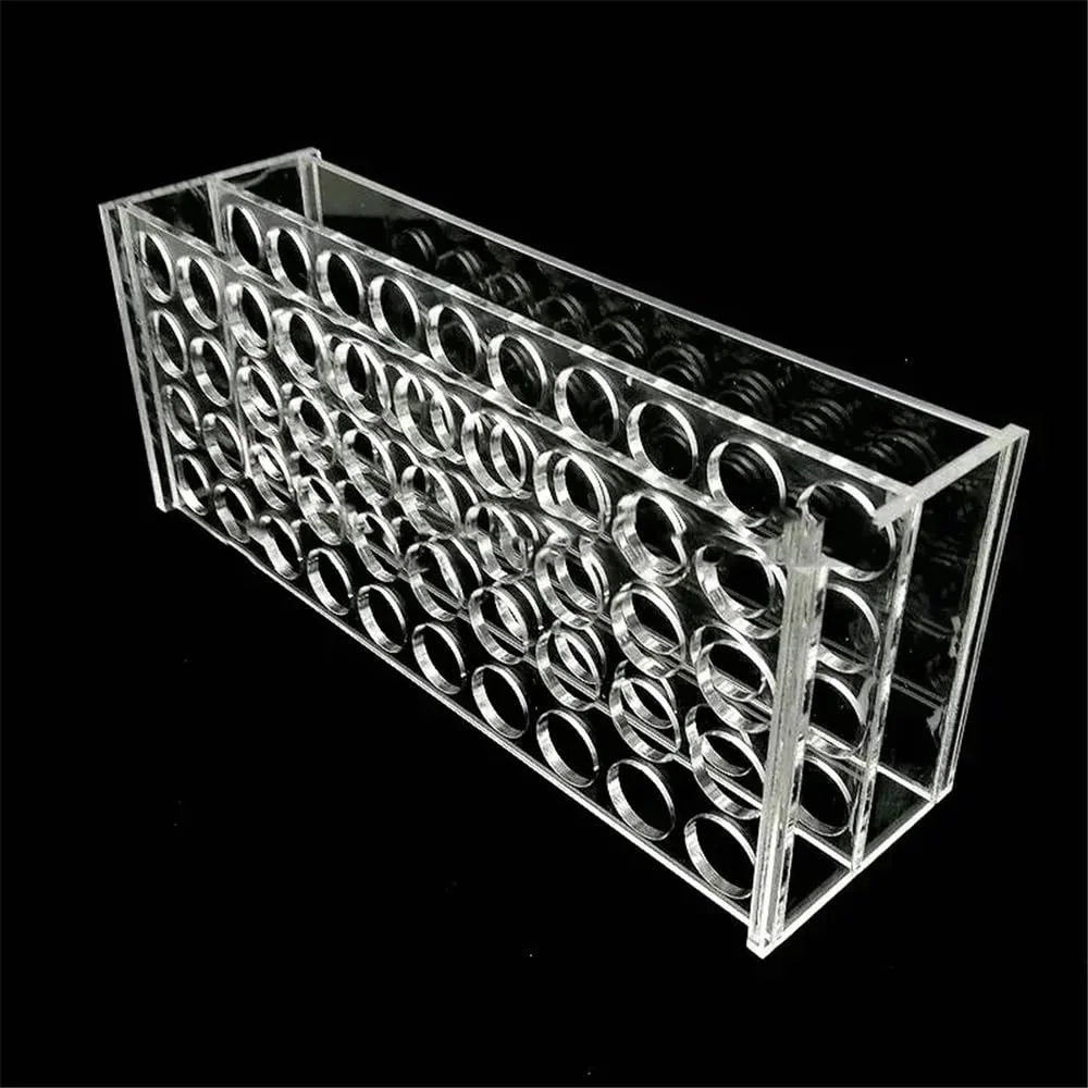 جا لوله ای شیشه ای آزمایشگاهی 1 عددی شفاف با 30، 40، 50 سوراخ، نگهدارنده لوله آزمایش، قفسه نگهداری نمونه های ارگانیک، تجهیزات آزمایشگاهی (13 میلی متر 30 سوراخ)