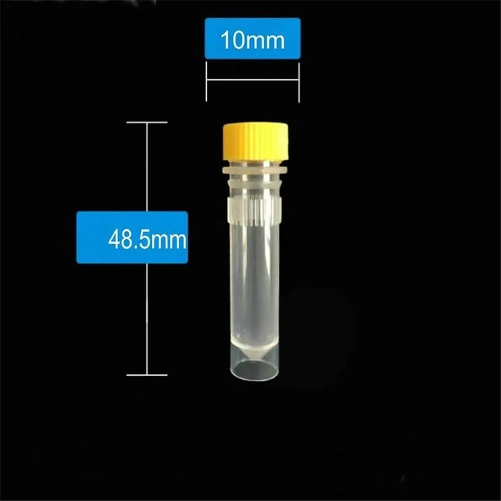 تجهیزات آزمایشگاهی 500 عدد لوله پلاستیکی 1.5 میلی لیتری ته صاف ویال کرایو لوله سانتریفیوژ با واشر